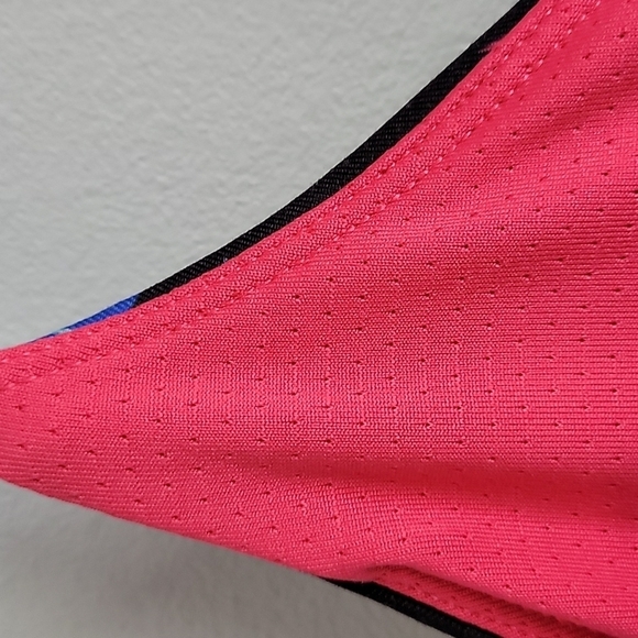 Women's Black and Blue Patterned Bralette - Picture 4 of 7